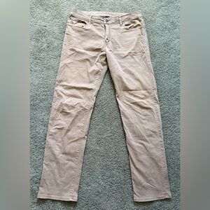American Eagle Extreme Flex Slim Straight Tan Brown Pants Mens Size 34 Stretch